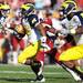 Michigan running back Dennis Norfleet runs the ball for yards at the beginning of the third quarter of the Outback Bowl at Raymond James Stadium in Tampa, Fla. on Tuesday, Jan. 1. Melanie Maxwell I AnnArbor.com
